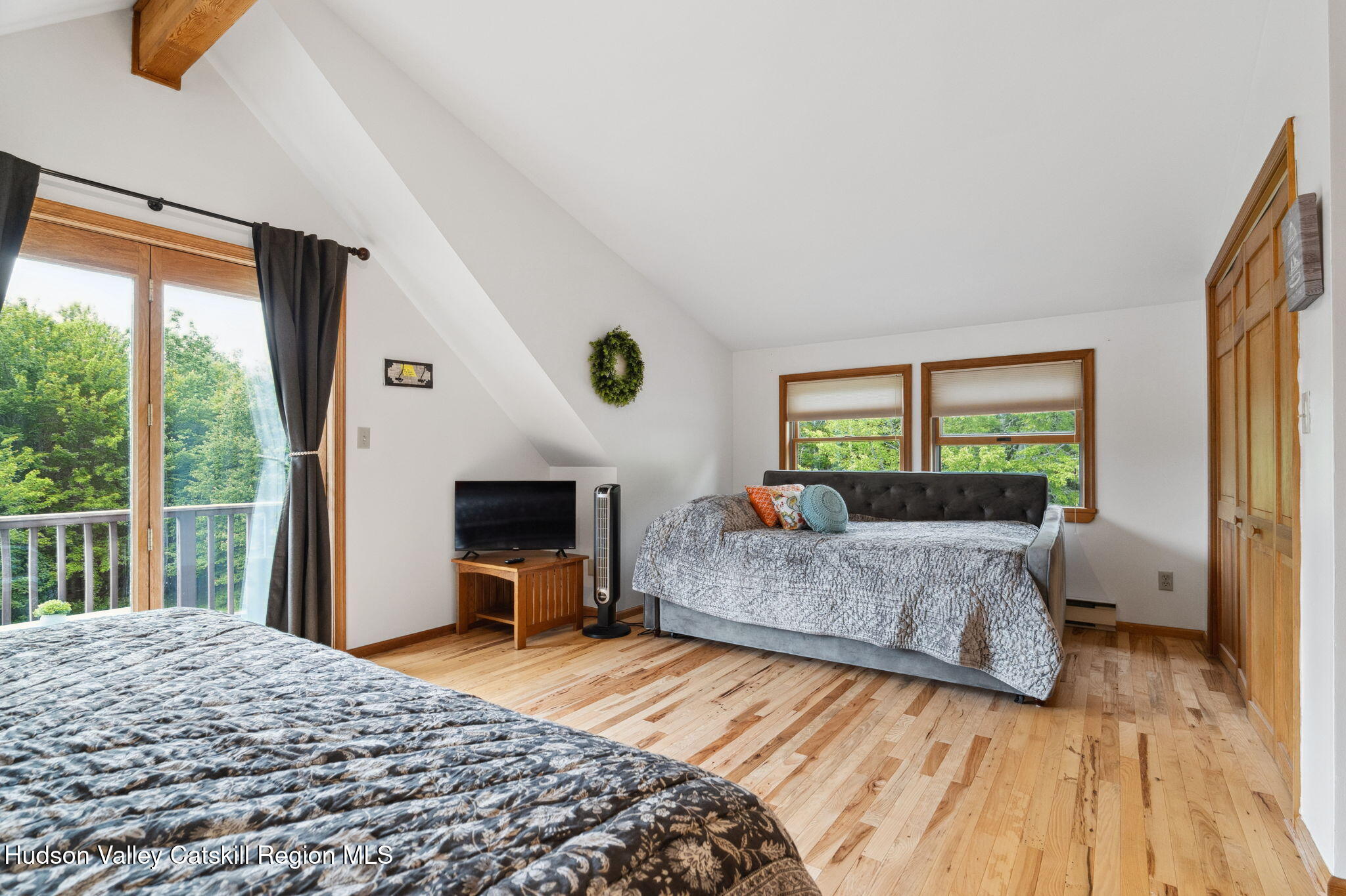 552 Bear Kill Road Gilboa, NY 12076 - Photo 35 of 63 a bedroom with a bed and a large window