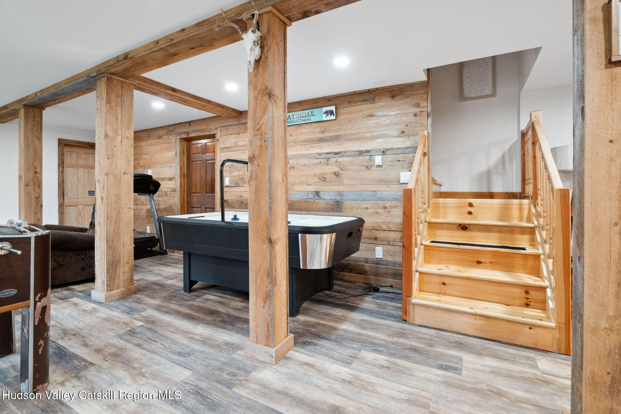 552 Bear Kill Road Gilboa, NY 12076 - Photo 44 of 63 a view of living room kitchen with cabinets and wooden floor
