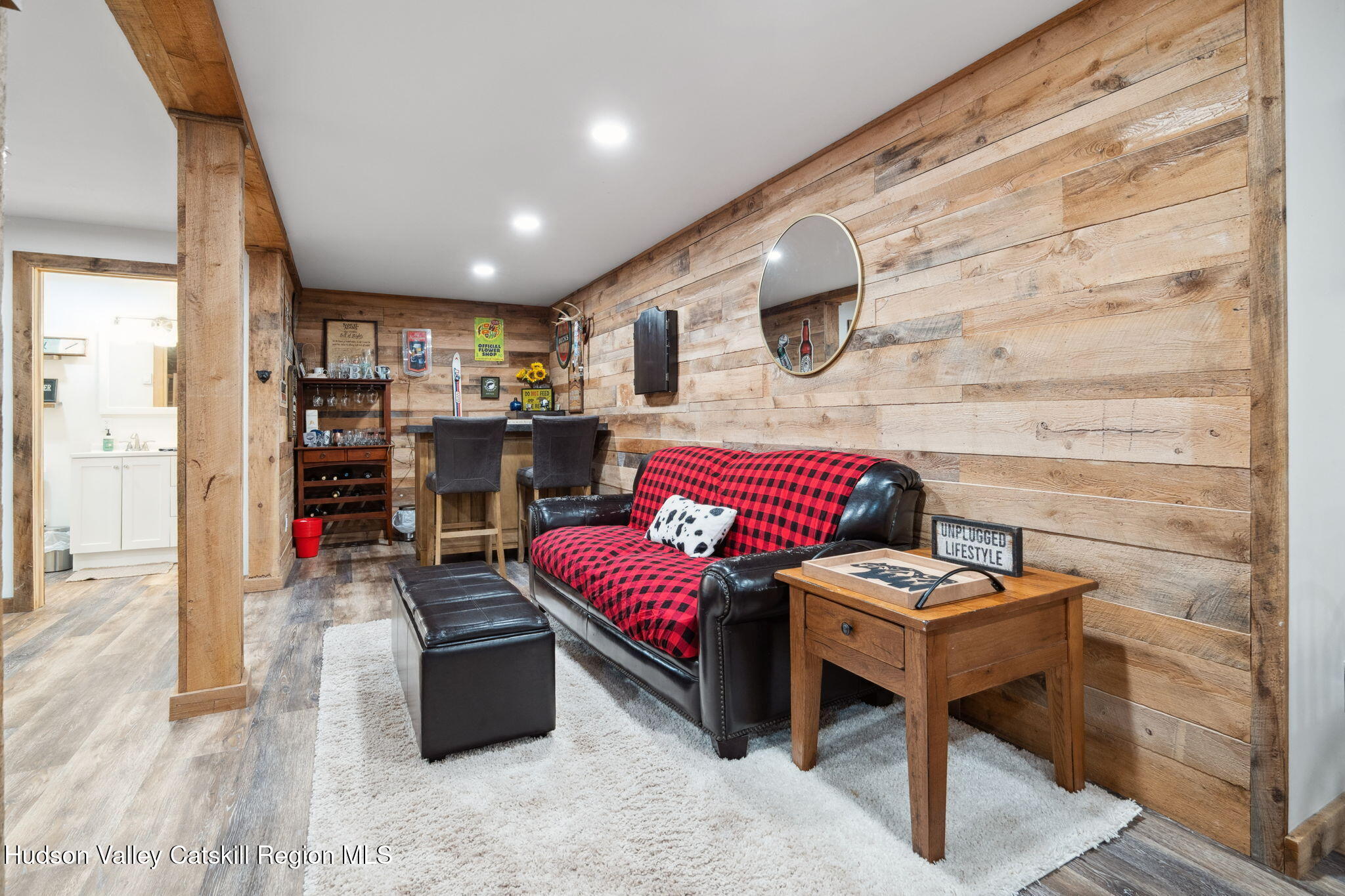552 Bear Kill Road Gilboa, NY 12076 - Photo 48 of 63 a living room with furniture and a flat screen tv