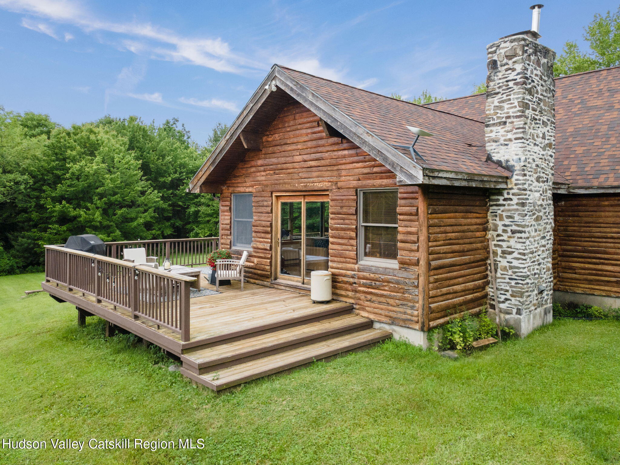 552 Bear Kill Road Gilboa, NY 12076 - Photo 56 of 63 a view of a house with a backyard and stairs