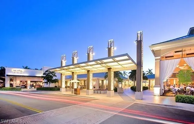 a view of a building with a street