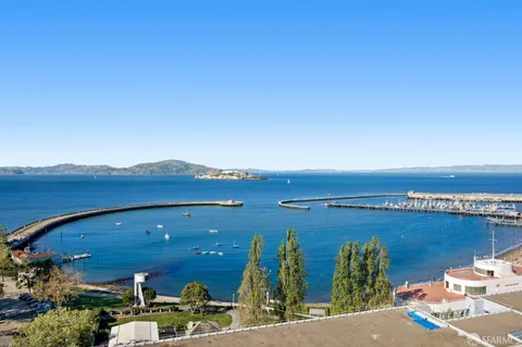 a view of a lake with a outdoor space