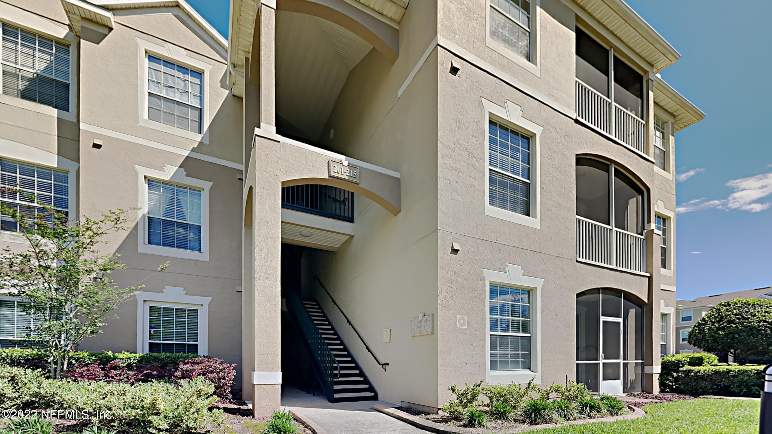 a front view of a multi story building