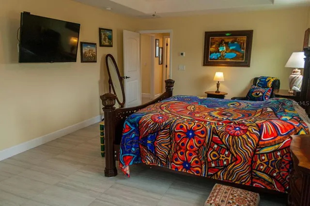 a view of swimming pool with a yard and seating area