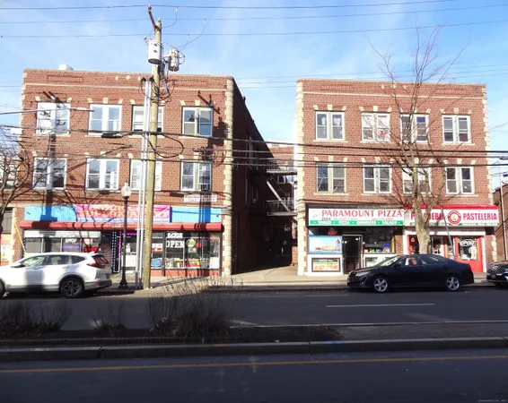 a front view of a building