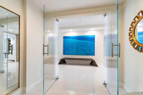 a view of walk in closet with window