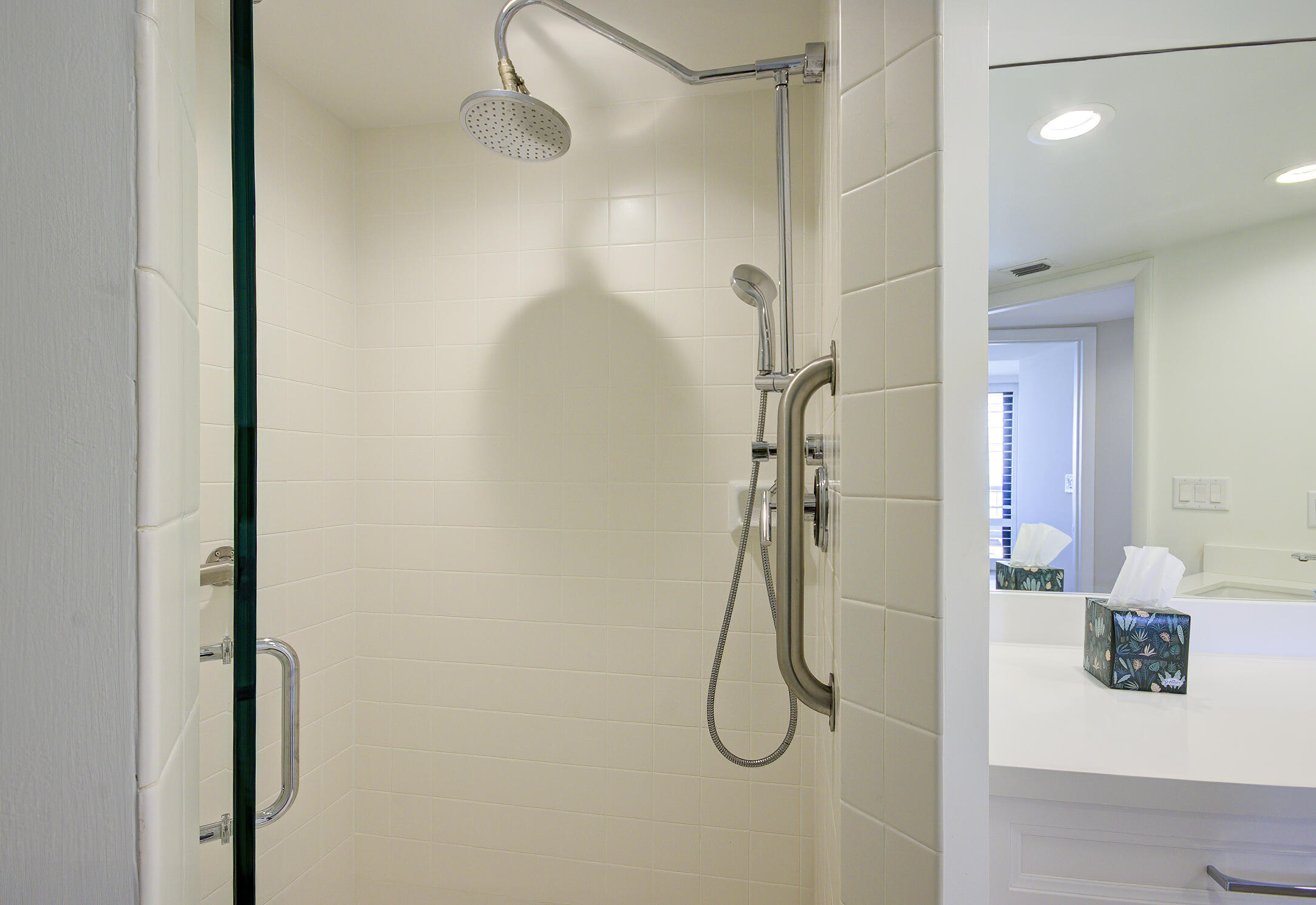 120 South Ocean Boulevard, Unit 4A Delray Beach, FL 33483 - Photo 14 of 36 a bathroom with a shower