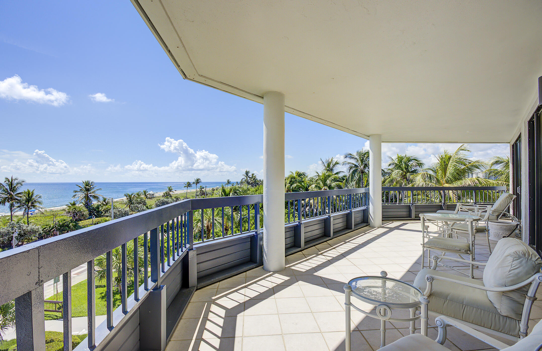 120 South Ocean Boulevard, Unit 4A Delray Beach, FL 33483 - Photo 2 of 36 a view of balcony with furniture