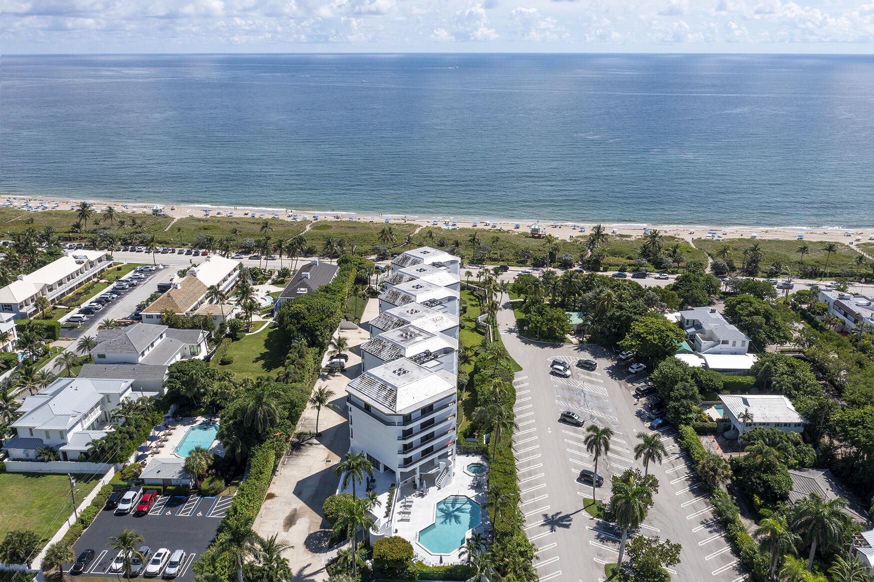 120 South Ocean Boulevard, Unit 4A Delray Beach, FL 33483 - Photo 32 of 36 an aerial view of a house with a yard