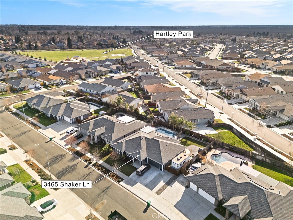 3465 Shaker Lane Chico, CA 95973 - Photo 31 of 34 an aerial view of a house with a ocean view