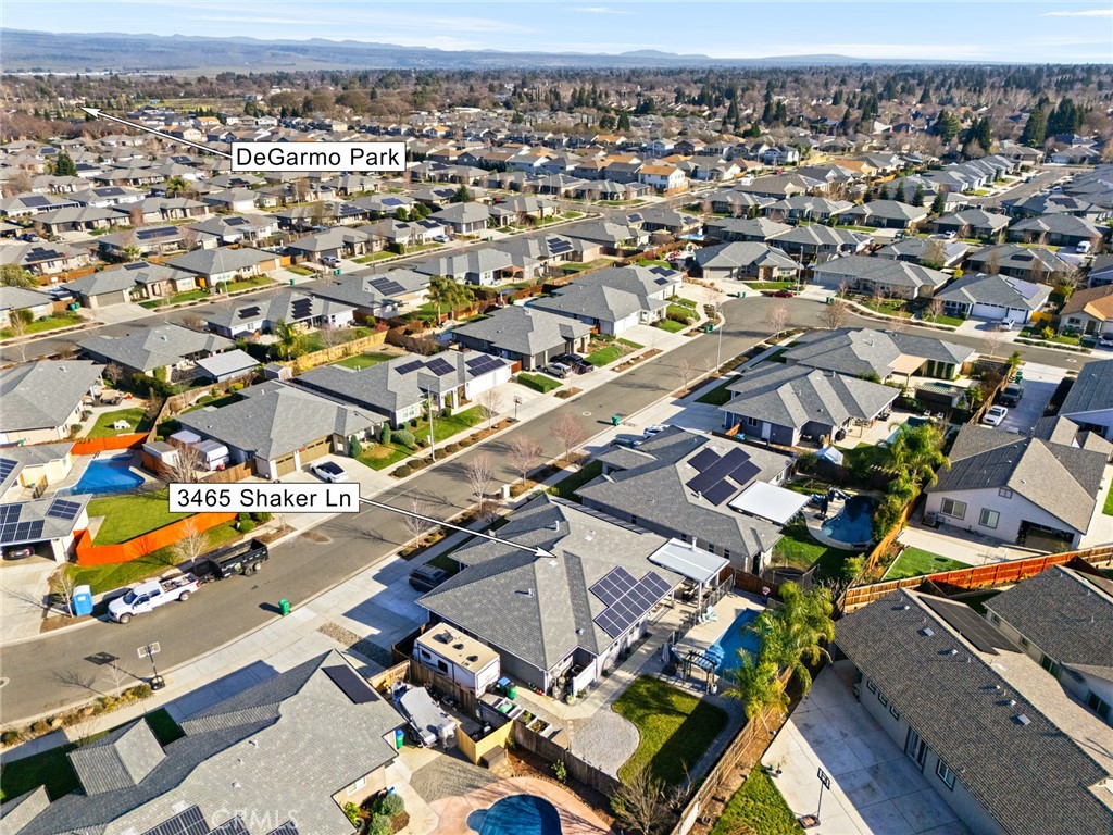 3465 Shaker Lane Chico, CA 95973 - Photo 32 of 34 an aerial view of a city with lots of residential buildings