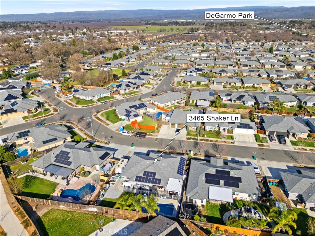 3465 Shaker Lane Chico, CA 95973 - Photo 33 of 34 an aerial view of a city with lots of residential buildings