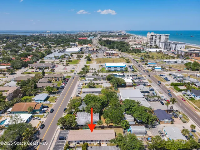 an aerial view of a city