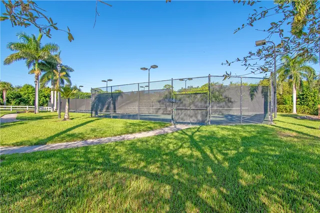 a view of a garden with a slide