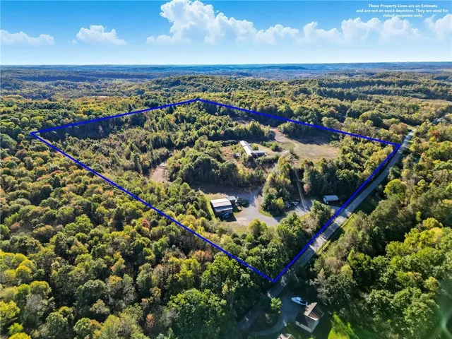 an aerial view of multiple house