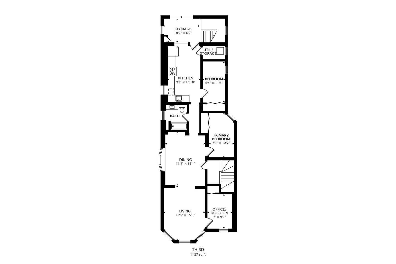 2145 West Thomas Street, Unit 3 Chicago, IL 60622 - Photo 17 of 17 a picture of floor plan
