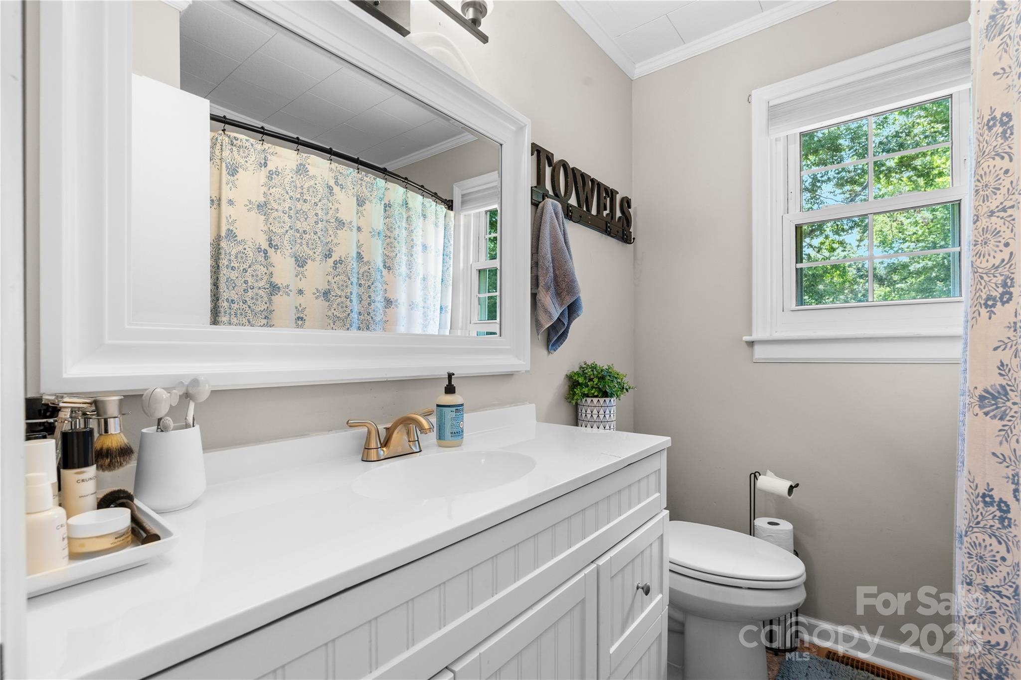 1838 Connelly Springs Road Lenoir, NC 28645 - Photo 15 of 24 a bathroom with a sink a toilet and a window