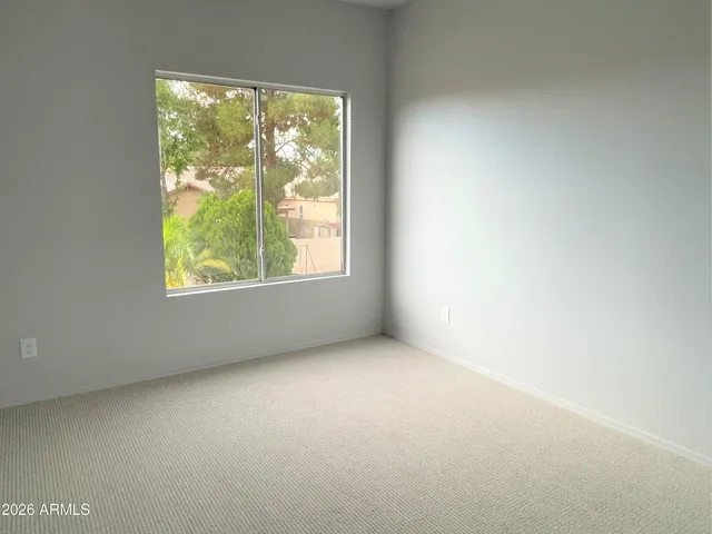 an empty room with a window