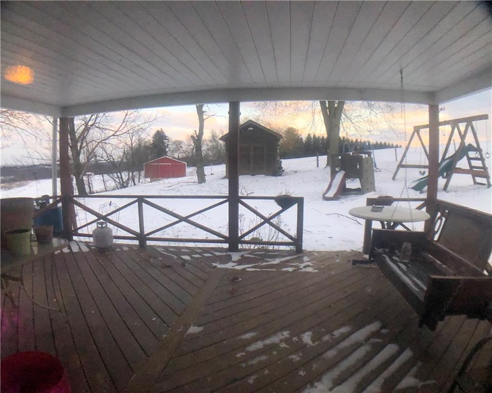288 Malone Ridge Road Washington, PA 15301 - Photo 19 of 20 Large covered deck with a swing to sit back and enjoy the sunset