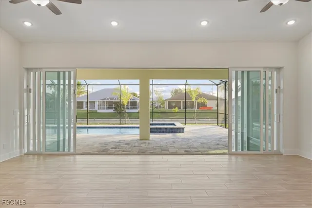 a view of an ocean room and a window