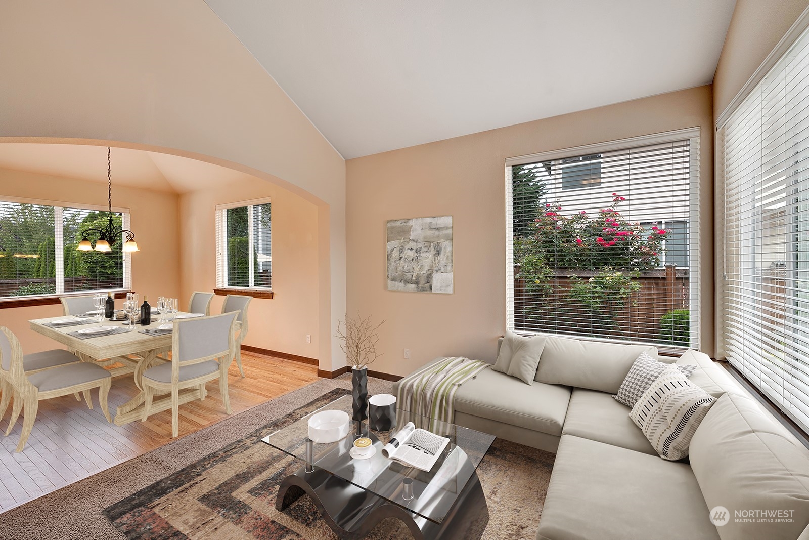 3818 222nd Place Southeast Bothell, WA 98021 - Photo 4 of 23 a living room with furniture and a large window