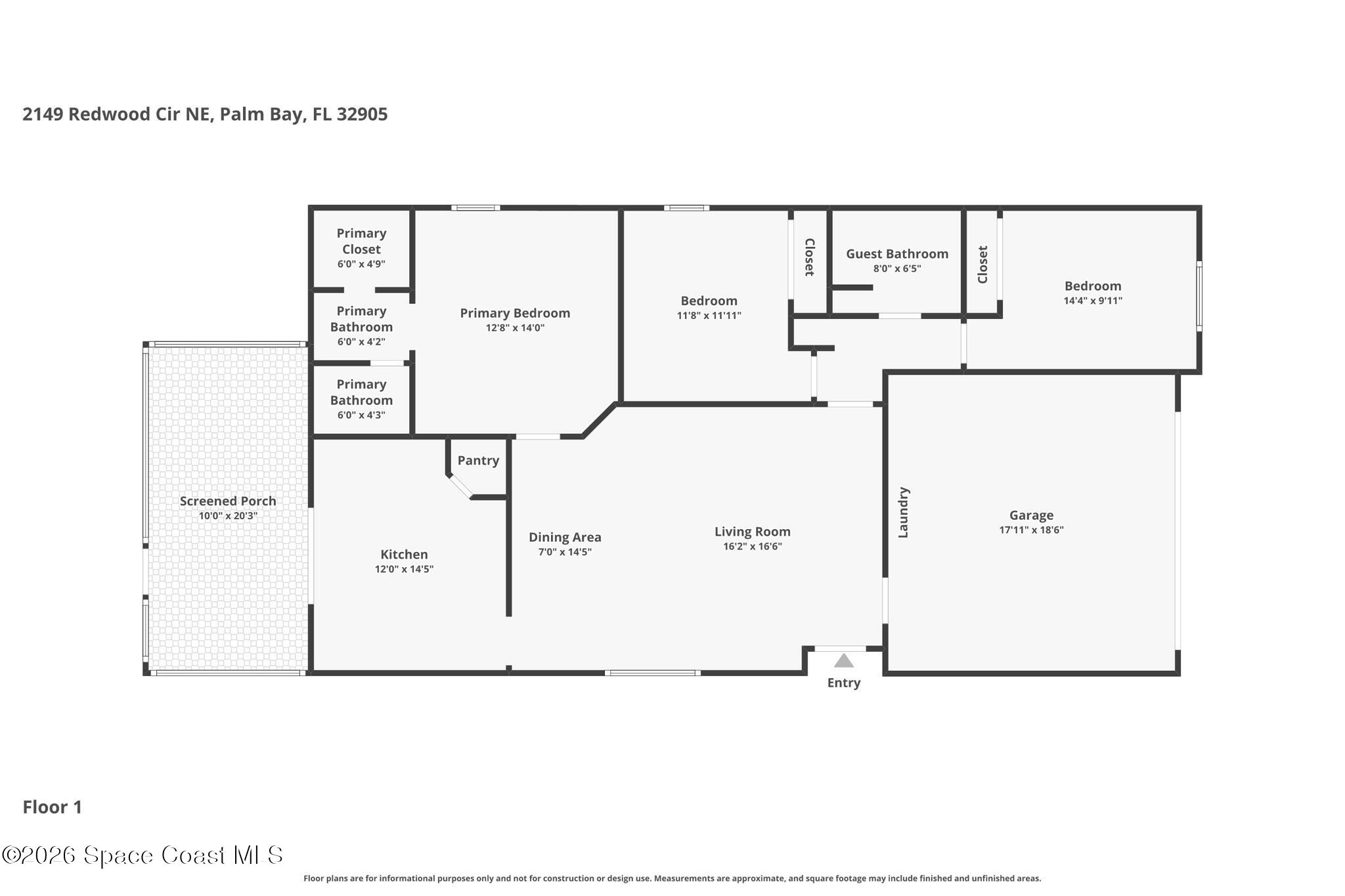 2149 Redwood Circle Palm Bay, FL 32905 - Photo 34 of 41 34-web-or-mls-Floor-1 15