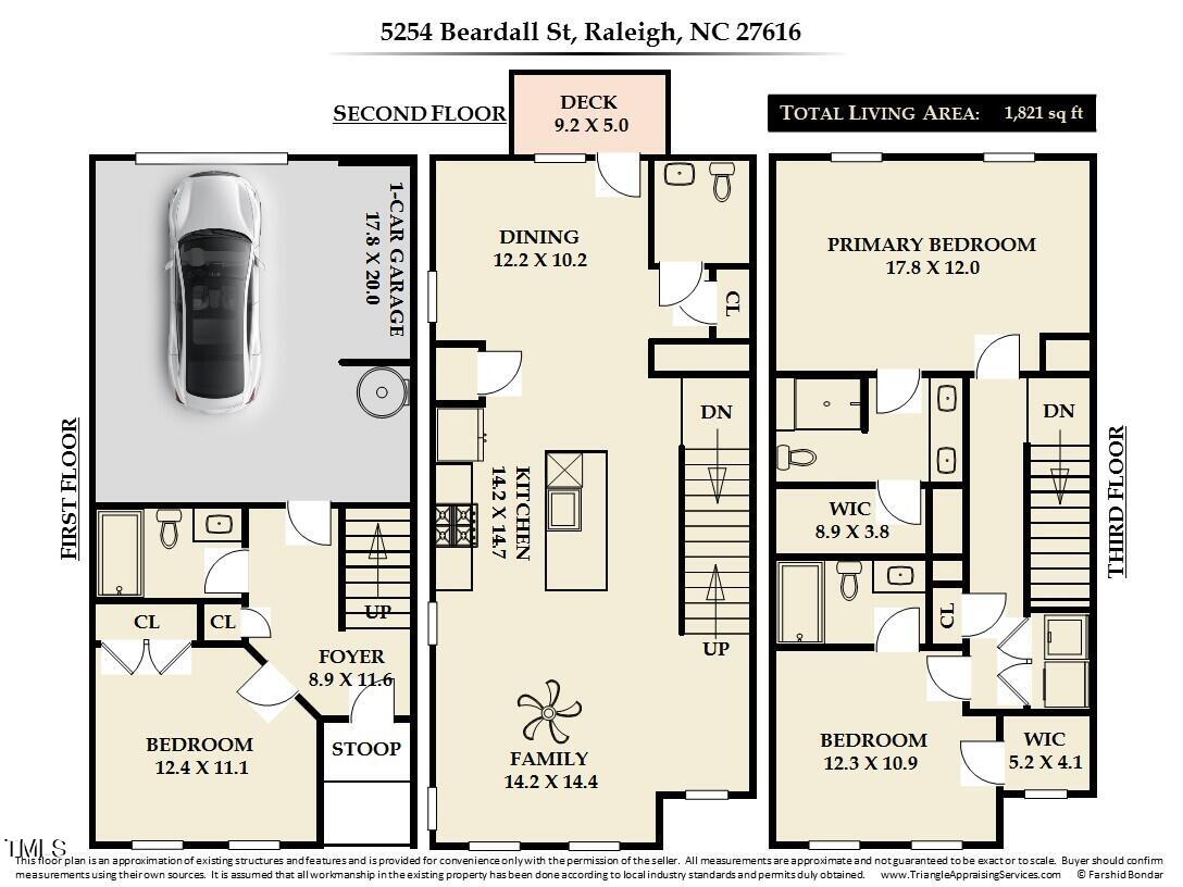5254 Beardall Street Raleigh, NC 27616 - Photo 39 of 39 Floor Plan - MLS Photos