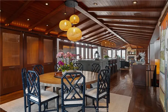 a bedroom with a bed and a fireplace