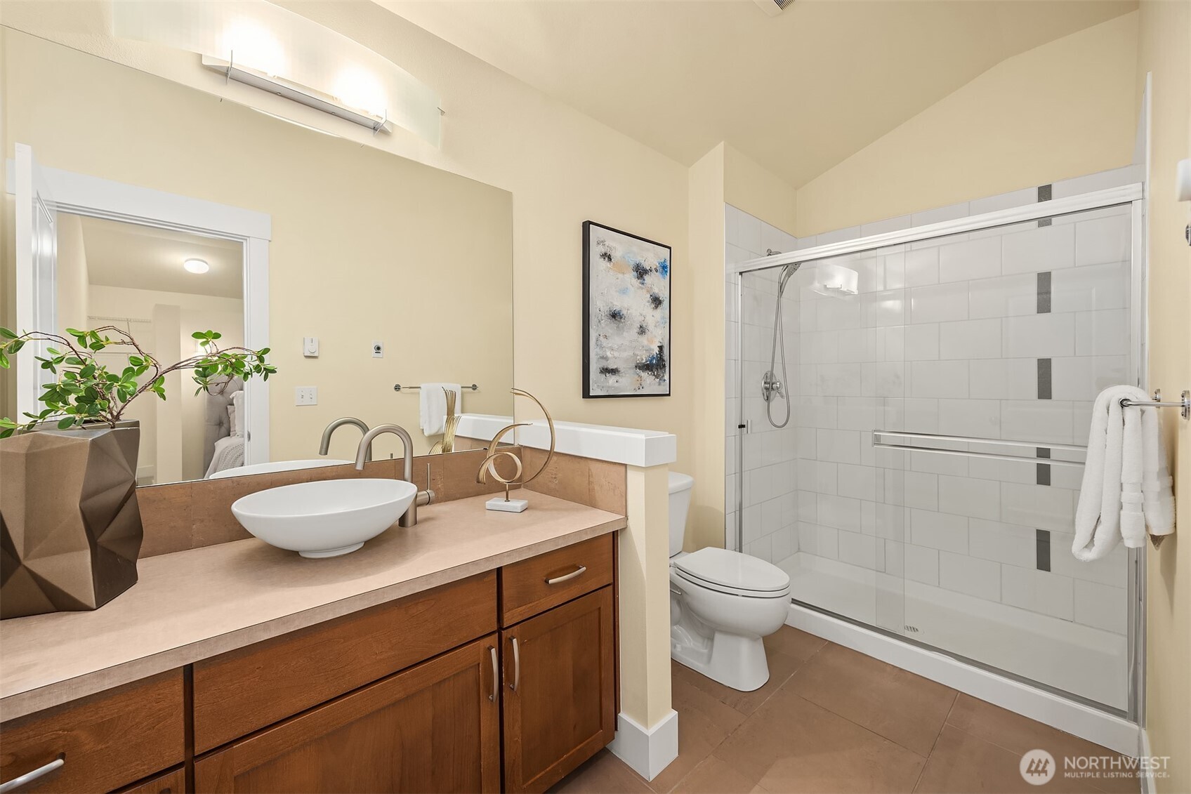 1748 25th Walk Northeast Issaquah, WA 98029 - Photo 28 of 40 a bathroom with a granite countertop sink toilet and shower