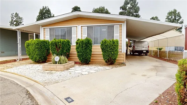 a view of a house with a patio