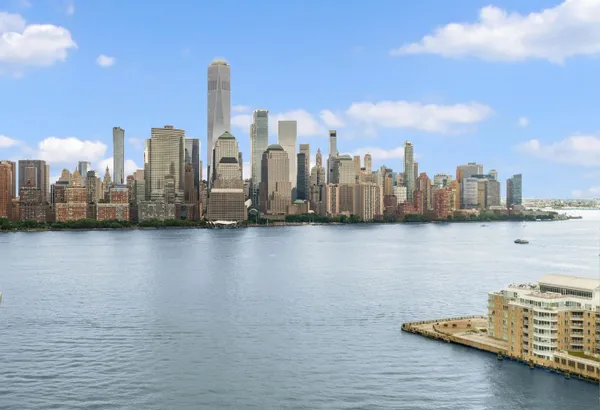 a view of a city with tall building