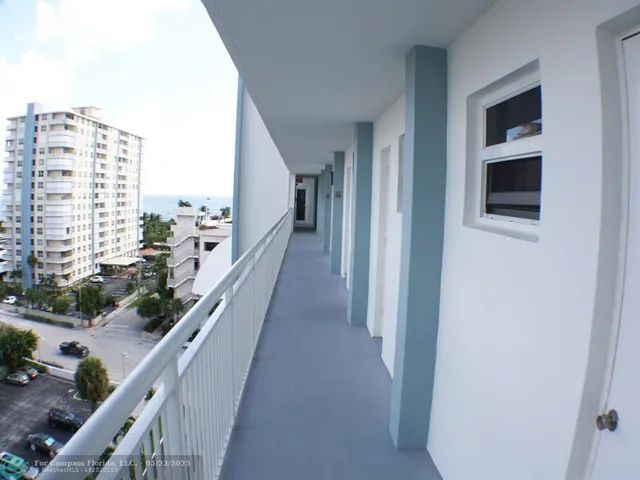 a view of balcony with city view
