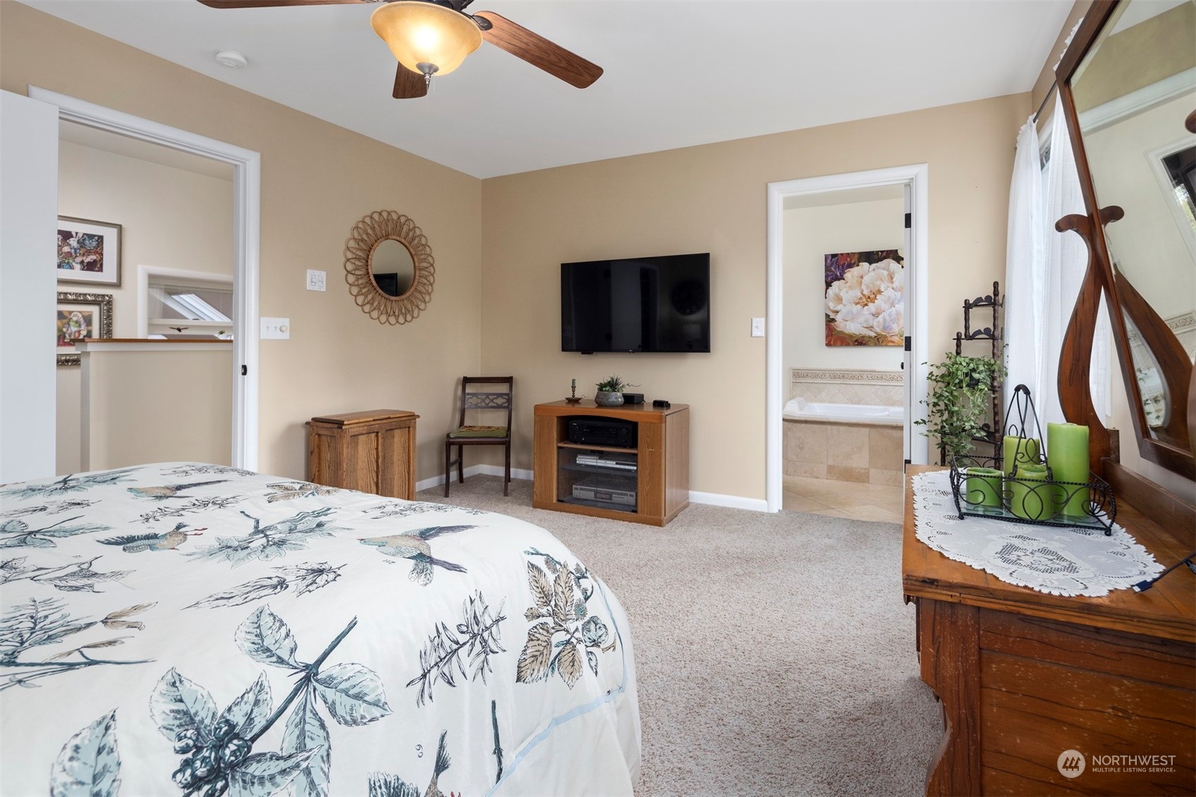 2931 McLeod Road Bellingham, WA 98225 - Photo 22 of 37 a bedroom with a bed and a television