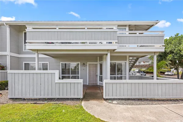 front view of a house with a outdoor space