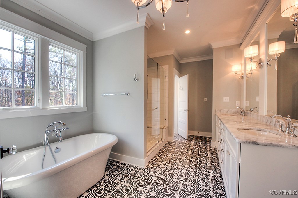 3530 Old Gun Road West Midlothian, VA 23113 - Photo 26 of 37 a bathroom with a bathtub a toilet a sink and a large mirror