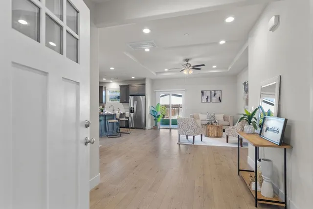 a living room with furniture and a view of living room