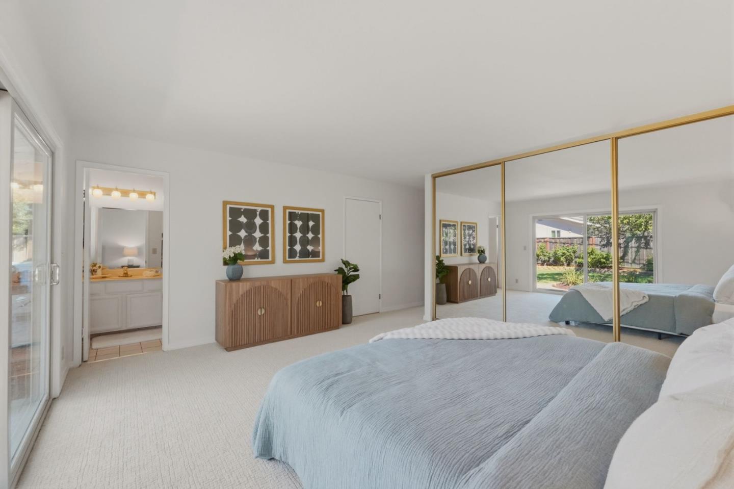 7577 Bollinger Road Cupertino, CA 95014 - Photo 32 of 56 a large bedroom with a bed and large window