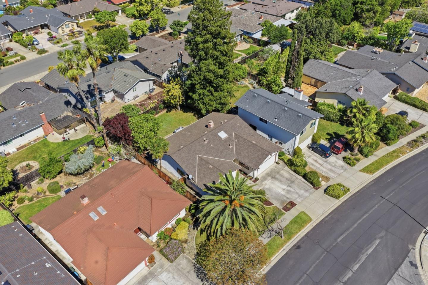 7577 Bollinger Road Cupertino, CA 95014 - Photo 50 of 56 an aerial view of a house with a yard