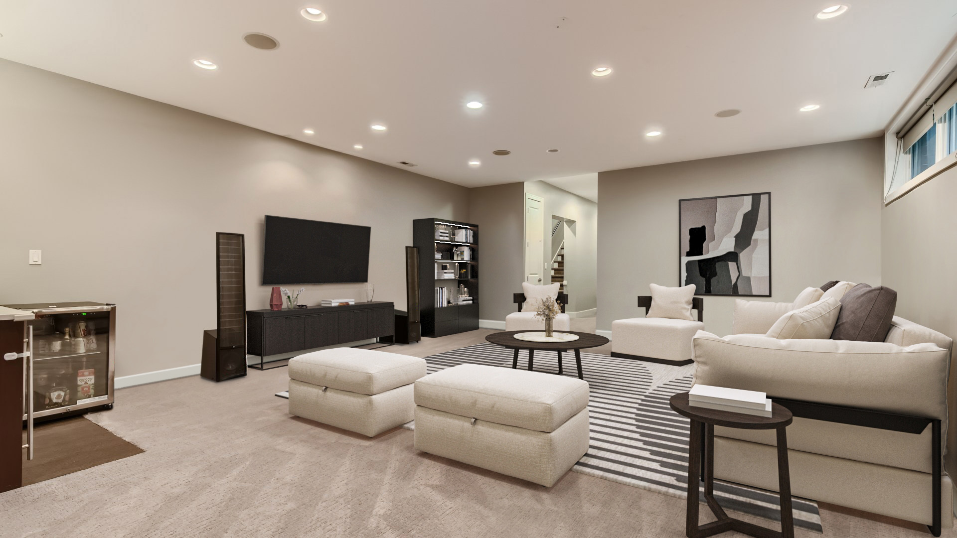 2144 West Rice Street, Unit 1E Chicago, IL 60622 - Photo 11 of 20 a living room with furniture and a flat screen tv
