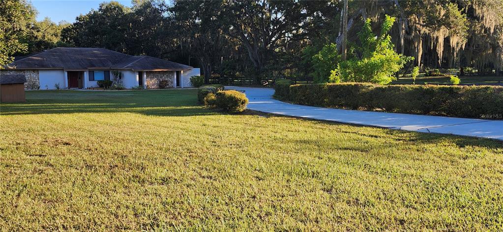 1804 East Wheeler Road Seffner, FL 33584 - Photo 8 of 25 a front view of a house with swimming pool and trees