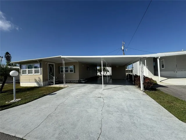 a view of a house with a patio