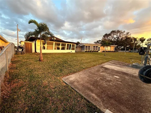 a view of a lake with houses