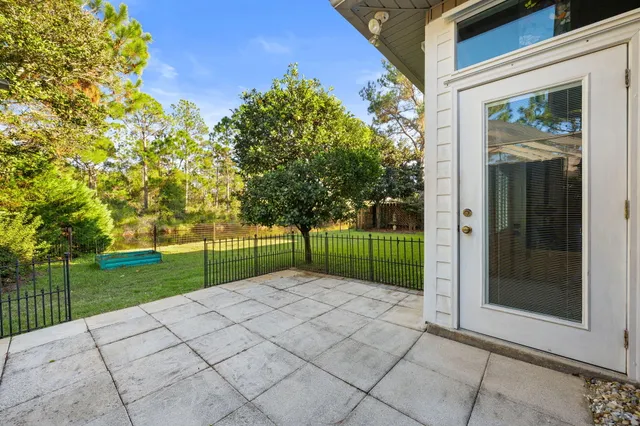 a view of a backyard with a garden