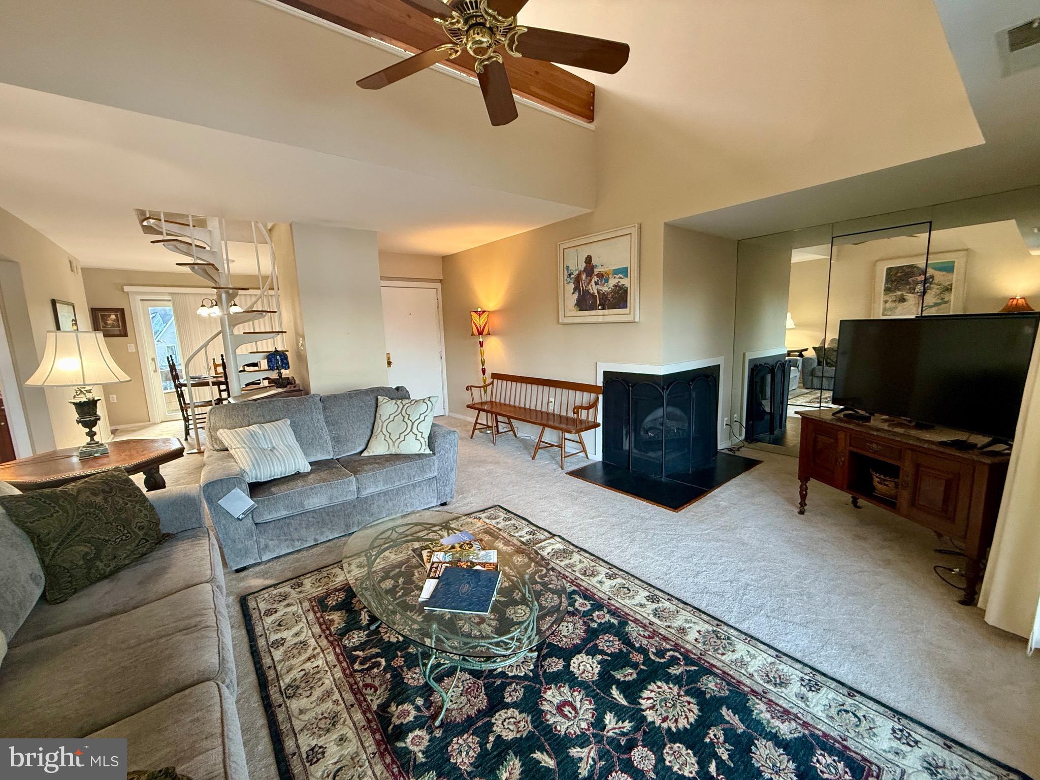 2 President Point Drive, Unit A3 Annapolis, MD 21403 - Photo 12 of 37 Living Room w/ New Couches & Fireplace