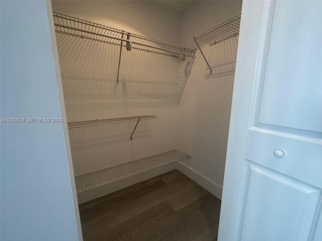 a view of a room with empty racks