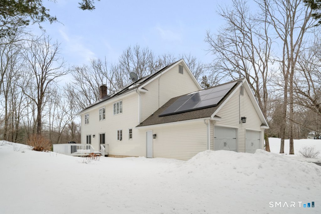3 Owl Ridge Lane Sandy Hook, CT 06482 - Photo 39 of 40 a view of a house with a snow in the yard