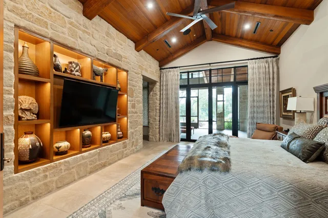 a room with natural light and windows