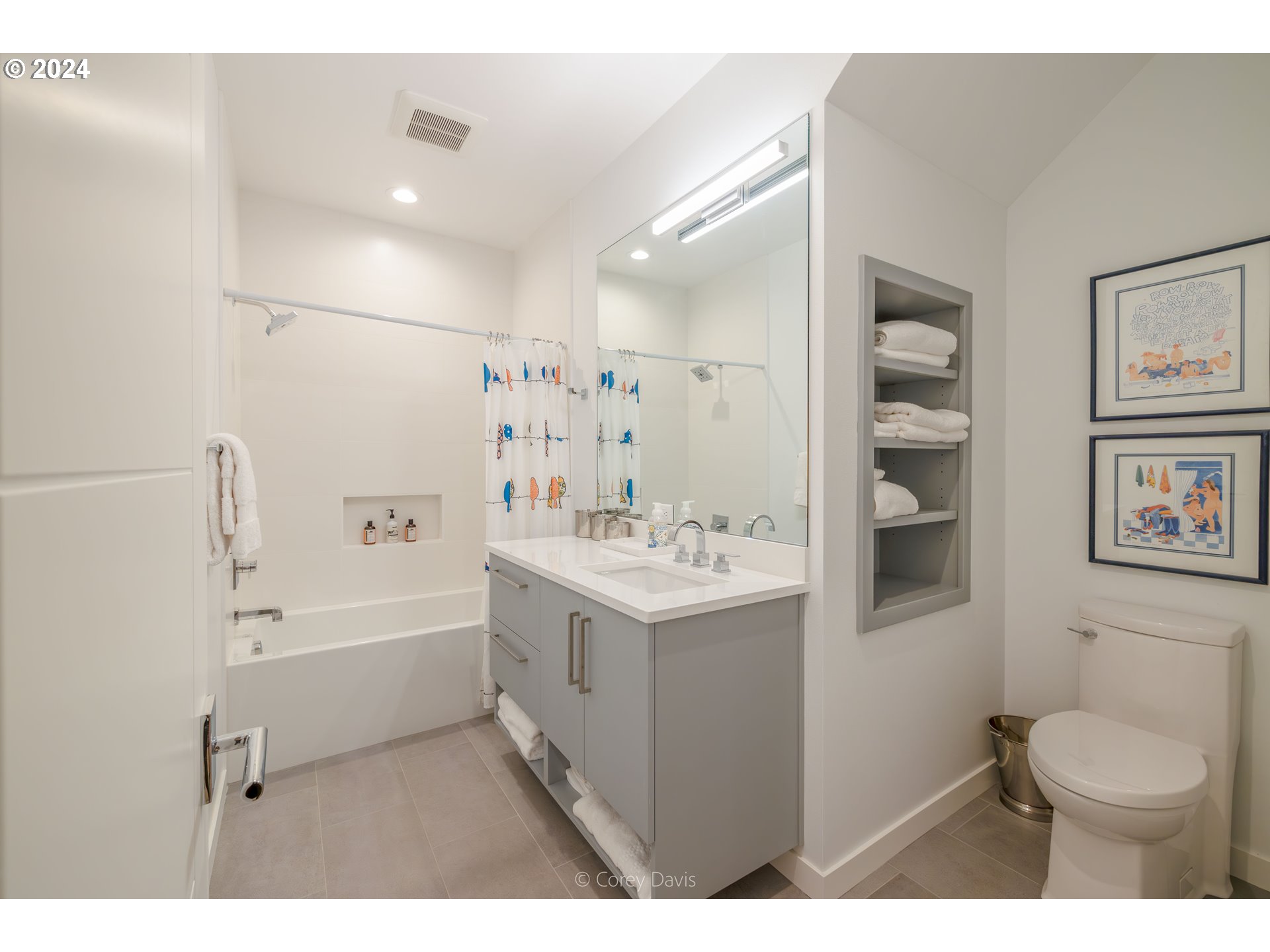 8760 Mariners Nehalem, OR 97131 - Photo 34 of 40 a bathroom with a sink toilet tub and shower