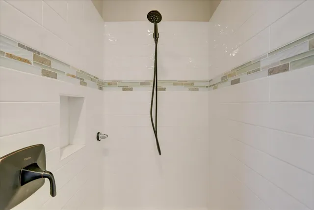 a view of a backyard with furniture