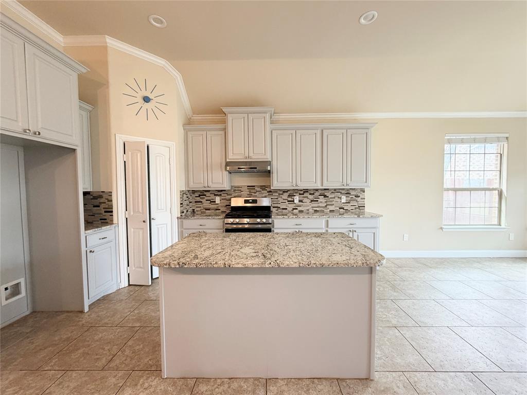 501 Elwood Road Irving, TX 75061 - Photo 8 of 30 a kitchen with stainless steel appliances granite countertop a stove a sink and a refrigerator